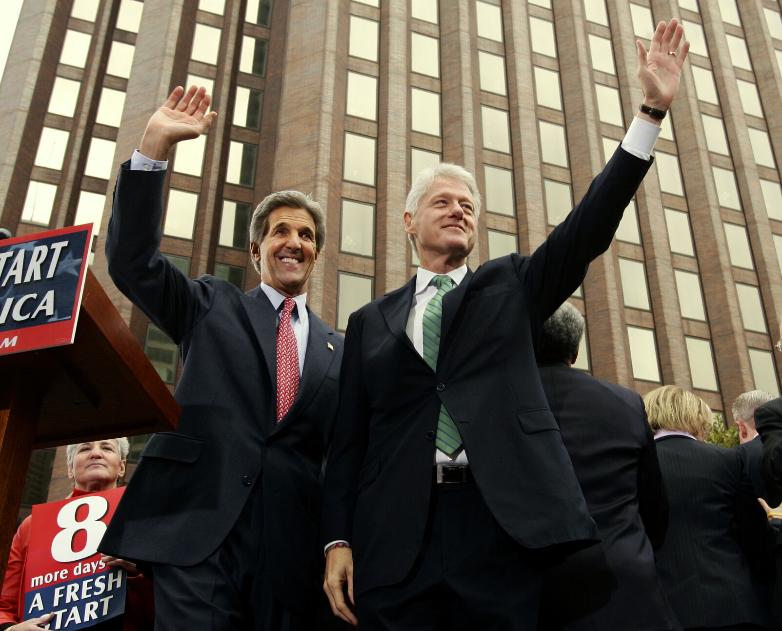 2004: Campaigns with John Kerry during his presidential run